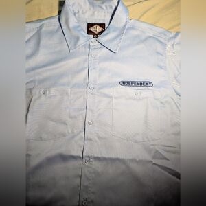 Independent Truck Company Choppers Light Blue Casual Button Down Shirt